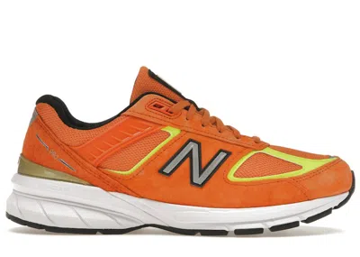 Pre-owned New Balance Men's  990v5 Sneakers In Orange/white In Multi