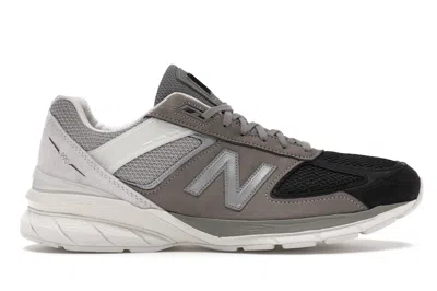 Pre-owned New Balance Men's  990v5 Tricolor Greyscale Sneakers In Black/marblehead