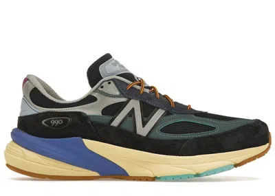 Pre-owned New Balance Men's  990v6 Miusa Action Bronson Lapis Lazuli Sneakers In Eclipse/popcorn