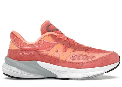 Pre-owned New Balance Men's  990v6 Miusa Sneakers In Sunrise Rose/white In Multi