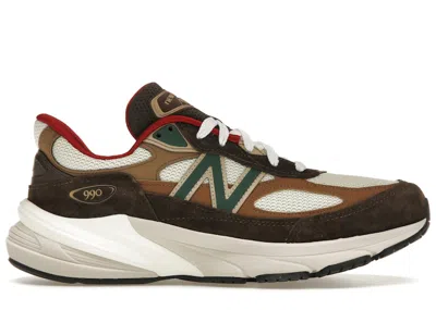 Pre-owned New Balance Men's  990v6 Miusa Teddy Santis Paris Sneakers In Brown/beige/red In Multi