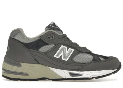 Pre-owned New Balance Men's  991 Miuk Sneakers In Castlerock/navy Blue/white In Multi