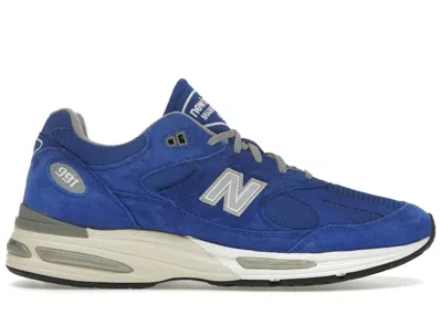 Pre-owned New Balance Men's  991 Miuk Sneakers In Dazzling Blue/silver/alloy In Multi