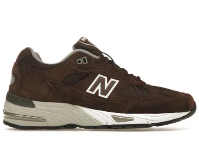 Pre-owned New Balance Men's  991 Miuk Sneakers In Mocha Brown/white In Multi