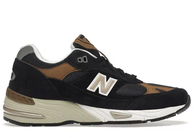 Pre-owned New Balance Men's  991 Miuk Sneakers In Navy Blue/sand