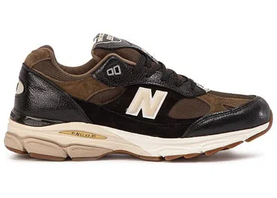 Pre-owned New Balance Men's  991.9 Miuk Caviar And Vodka Sneakers In Black/brown