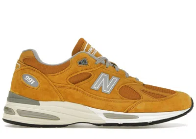 Pre-owned New Balance Men's  991v2 Miuk Brights Revival Pack Sneakers In Yellow/silver/alloy In Multi