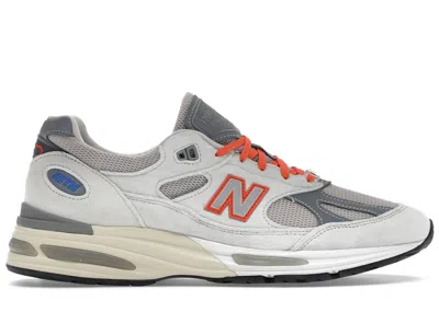 Pre-owned New Balance Men's  991v2 Miuk Kith Madison Square Garden Sneakers In Antarctica/ancient Scroll/castle