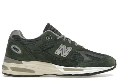Pre-owned New Balance Men's  991v2 Miuk Sneakers In Kombu Green/black Forest/smoked Pearl In Multi