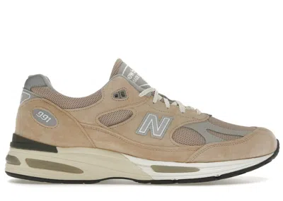 Pre-owned New Balance Men's  991v2 Sneakers In Cuban Sand/harbor Mist