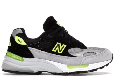 Pre-owned New Balance Men's  992 Miusa Sneakers In Black/grey/volt In Multi