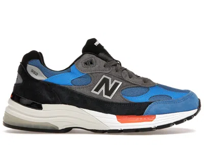 Pre-owned New Balance Men's  992 Sneakers In Black/blue/grey In Multi