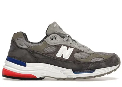 Pre-owned New Balance Men's  992 Sneakers In Grey/blue/red