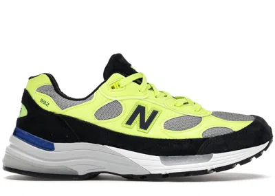 Pre-owned New Balance Men's  992 Sneakers In Neon Yellow/black/grey In Multi