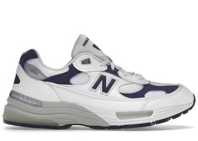 Pre-owned New Balance Men's  992 Sneakers In White/navy Blue