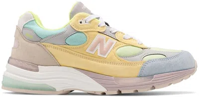 Pre-owned New Balance Men's  992 Sneakers In Yellow/beige/green In Multi