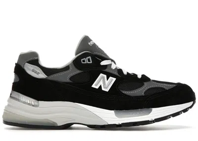 Pre-owned New Balance Men's  992 Suede Sneakers In Black/grey In Multi