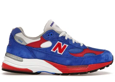 Pre-owned New Balance Men's  992 Usa Sneakers In Red/white/royal Blue