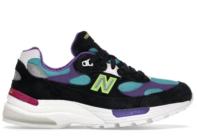 Pre-owned New Balance Men's  992 Ycmc Rewind Sneakers In Black/cyan/purple In Multi