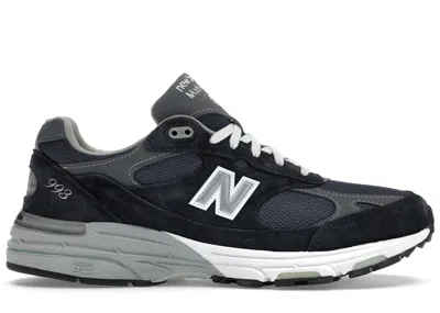 Pre-owned New Balance Men's  993 Kith (standard Width) Sneakers In Navy Blue/white In Multi