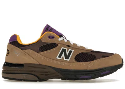 Pre-owned New Balance Men's  993 Miusa Sneakers In Mushroom/midnight Violet In Multi
