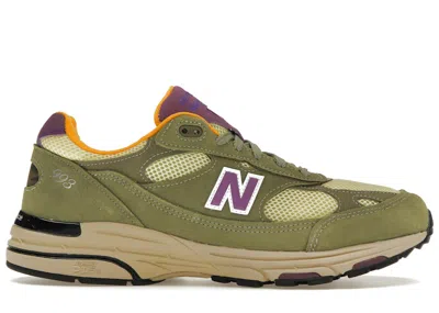 Pre-owned New Balance Men's  993 Miusa Teddy Santis Sneakers In Olive Leaf/maize