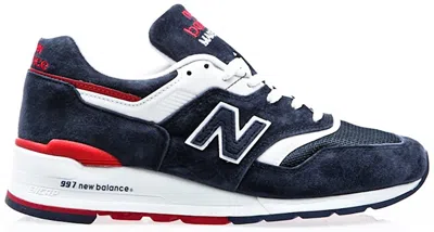 Pre-owned New Balance Men's  997 Explore By Air Sneakers In Navy Blue/red/white