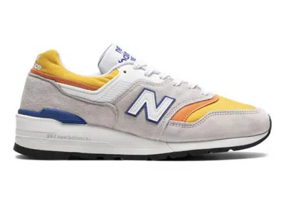Pre-owned New Balance Men's  997 Miusa Sneakers In Grey/orange