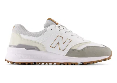 Pre-owned New Balance Men's  997 Sl Golf Sneakers In White/grey