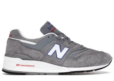 Pre-owned New Balance Men's  997 Sneakers In Grey/blue Bell/red In Multi