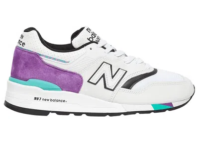 Pre-owned New Balance Men's  997 Sneakers In White/purple/teal