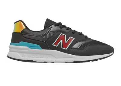 Pre-owned New Balance Men's  997h Iridescent Sneakers In Black/wave Blue/white
