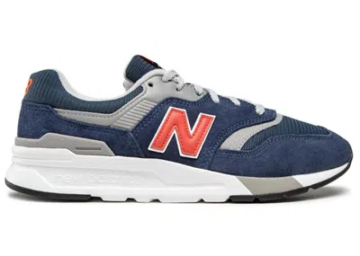 Pre-owned New Balance Men's  997h White Sneakers In Navy Blue/grey/red