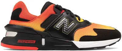 Pre-owned New Balance Men's  997s Sundown Sneakers In Black/neo Flame