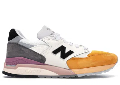 Pre-owned New Balance Men's  998 Coastal Pack Sneakers In White/orange/black
