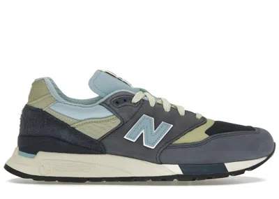 Pre-owned New Balance Men's  998 Miusa Sneakers In Navy/chrome Blue