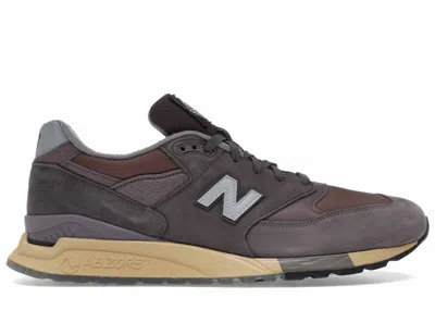 Pre-owned New Balance Men's  998 Miusa Stone Island Raso Gommato Sneakers In Mauve/deep Plum/copper Maroon In Multi