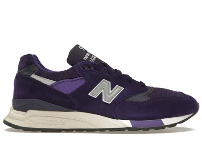 Pre-owned New Balance Men's  998 Miusa Teddy Santis Sneakers In Plum Purple/white/black