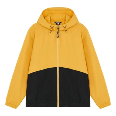 New Balance Men's  Alphabet Splicing Contrasting Colors Hooded Jacket Yellow