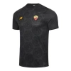 New Balance Men's  As Roma Logo Printing Training Sports Round Neck Short Sleeve Black In Black