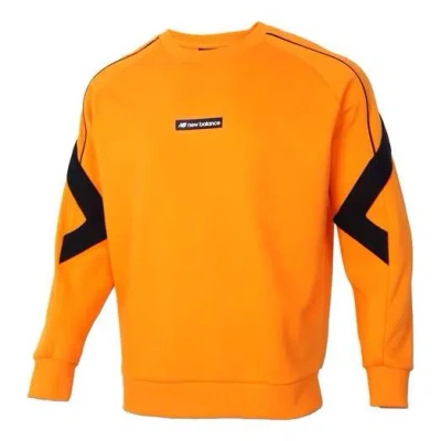 New Balance Men's  Athleisure Casual Sports Contrasting Colors Round Neck Pullover Yellow