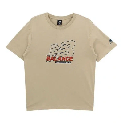 New Balance Men's  Athleisure Casual Sports Round Neck Short Sleeve Khaki In Brown