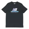 New Balance Men's  Athleisure Casual Sports Round Neck Short Sleeve Version Black