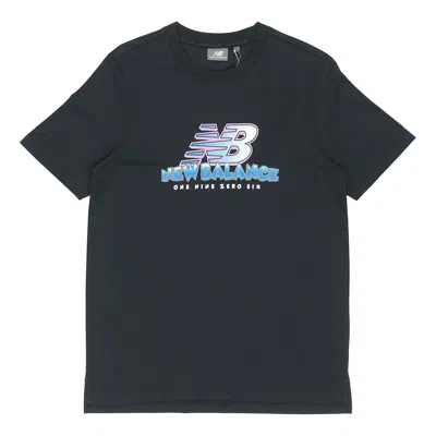New Balance Men's  Athleisure Casual Sports Round Neck Short Sleeve Version Black