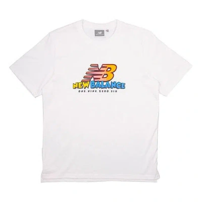 New Balance Men's  Athleisure Casual Sports Round Neck Short Sleeve Version White