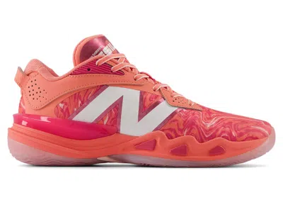 Pre-owned New Balance Men's  Bb Hesi Low V2 Sneakers In Sunfade Red/dragon Berry/white In Multi