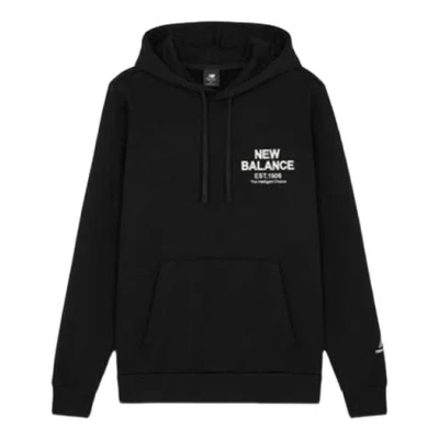 New Balance Men's  Casual Sports Hooded Pullover Long Sleeves Black