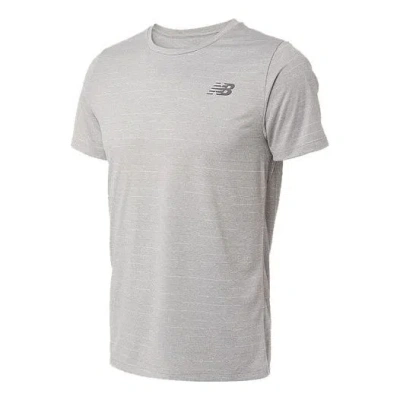 New Balance Men's  Casual Sports Round Neck Short Sleeve Gray
