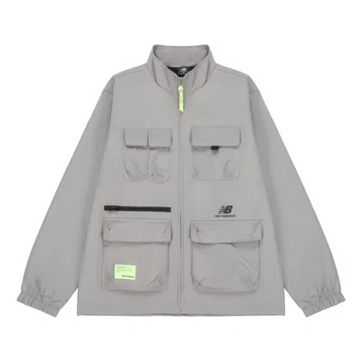 New Balance Men's  Casual Sports Stand Collar Woven Jacket Gray