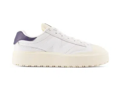 Pre-owned New Balance Men's  Ct302 Sneakers In White/dark Mercury/lilac Chalk